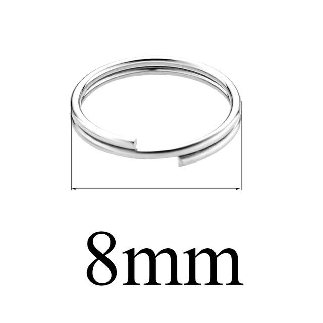 Semitree 100pcs Stainless Steel Split Rings Jump Ring Double Ring Connector for DIY Key Chains Jewelry Making Accessories 8mm