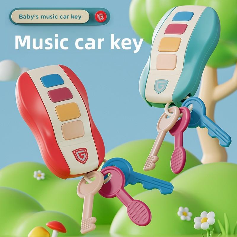 Baby Toy Car Remote Key With Music Functions And Chewfriendly Silicone For Cognitive Development