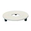 WORLD CREATE Aihana Kamashiki (Pot Mat), Made In Japan, Nanbu Ironware, White, Small, Round Arare Pattern, 10063