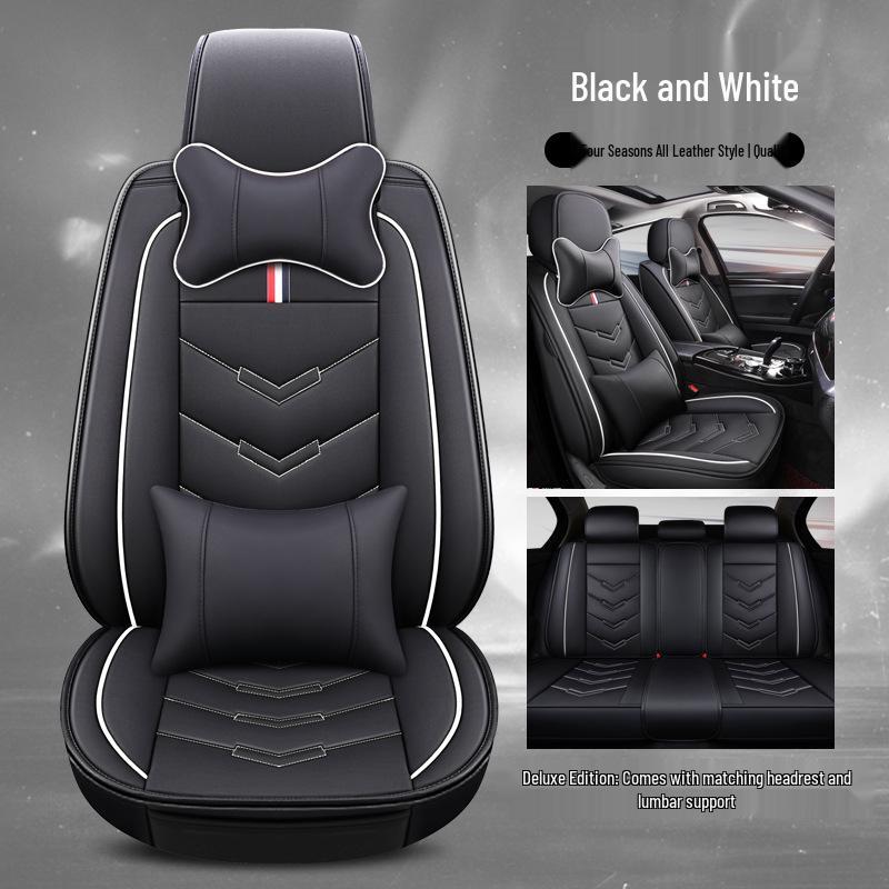 Universal Four Seasons Leather Car Seat Cover - Full Surround Cushion