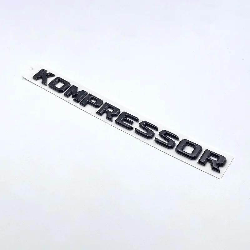 Chrome Black for Mercedes Benz Kompressor Emblem Rear Trunk Badge Lettering Stickers CLK SLK SL CLS ML A B C S R Class Accessori