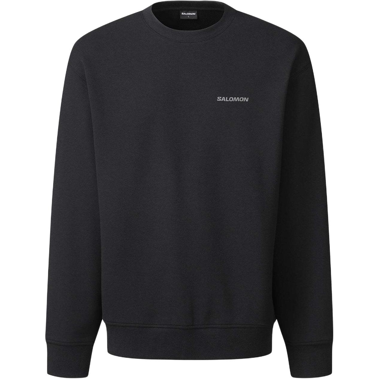 

Salomon Letter Print Crew Neck Pullover Long Sleeve Sweatshirt Men sweatshirt Black LC2572800 M