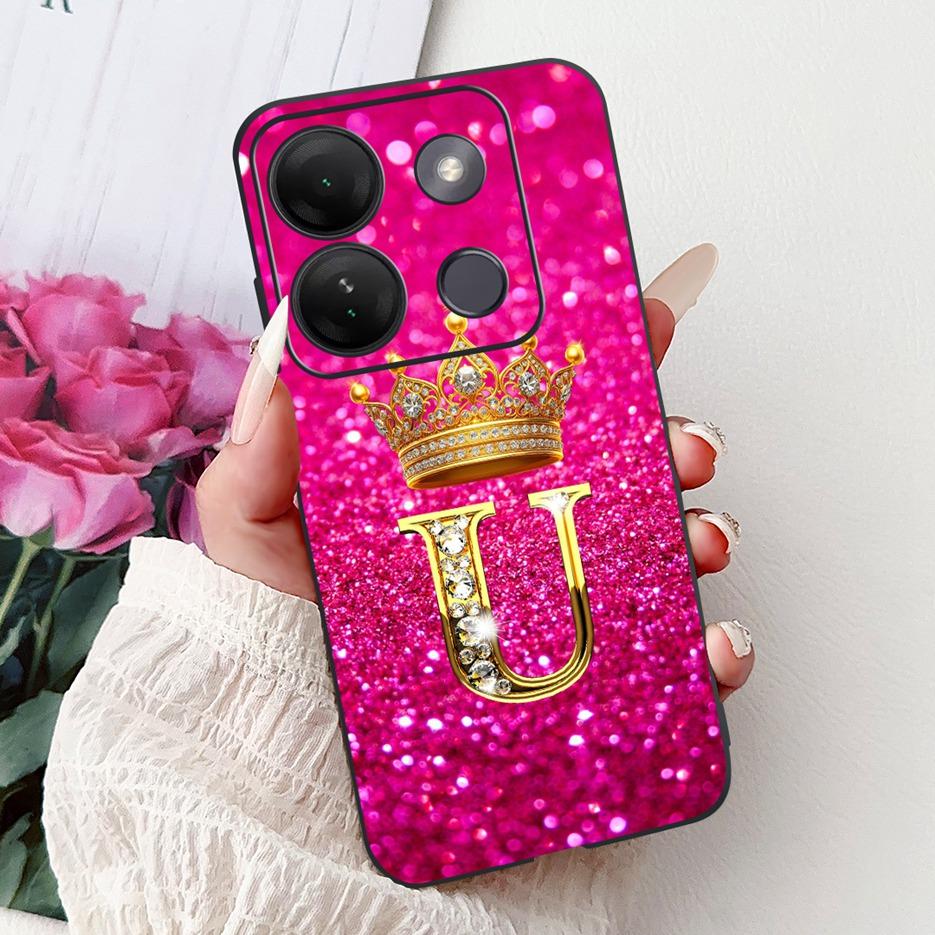 For Infinix Smart 7 HD Case X6516 Luxury Letters Cover Soft Silicone Phone Case For Infinix Smart 7 Plus Smart7 X6515 X6517 Bags