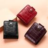 Lipstick Cosmetic Bag with Mirror Women Travel Makeup Bag Crocodile Pattern Pu Mini Toiletry Organizer Pouch Storage Makeup Case
