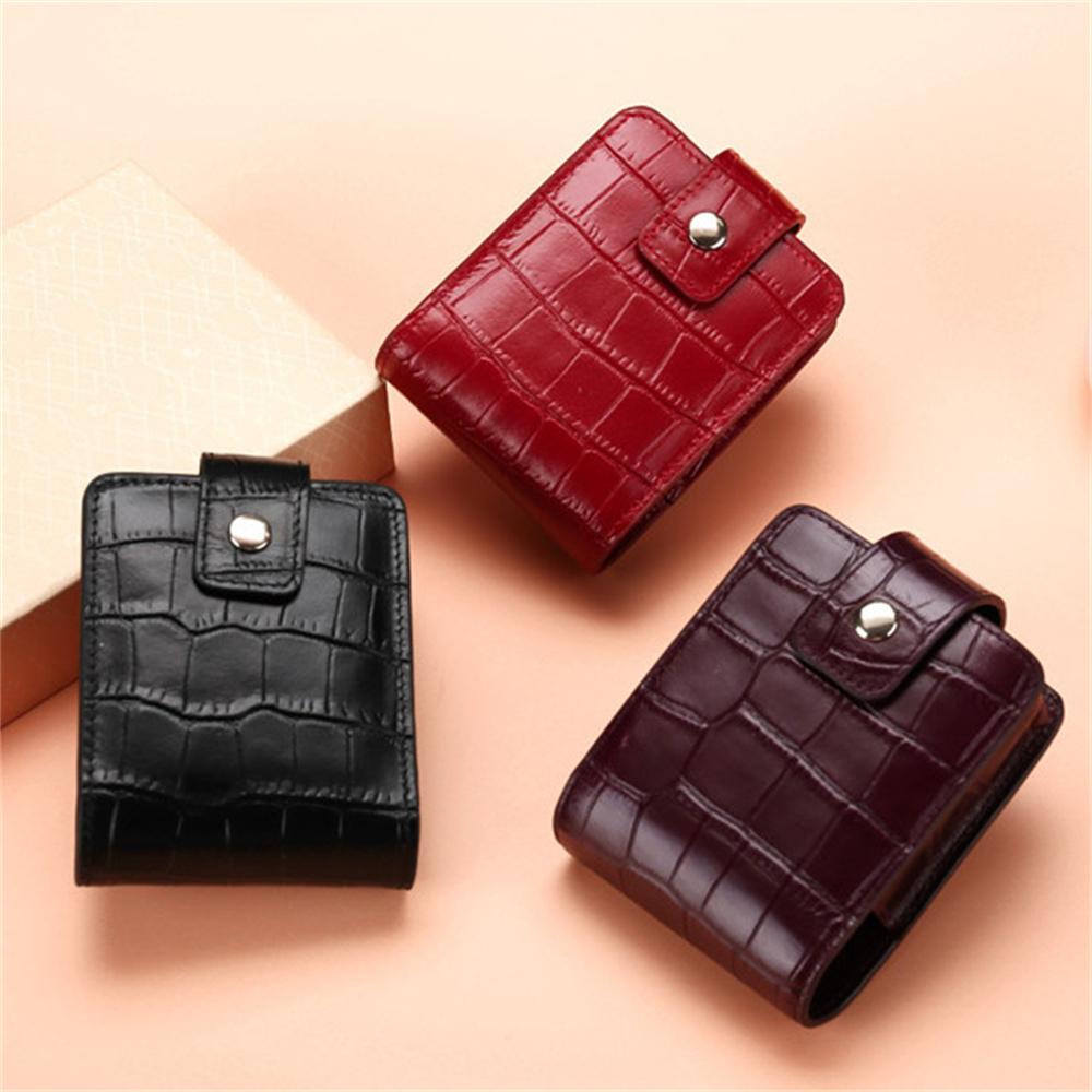 Lipstick Cosmetic Bag with Mirror Women Travel Makeup Bag Crocodile Pattern Pu Mini Toiletry Organizer Pouch Storage Makeup Case