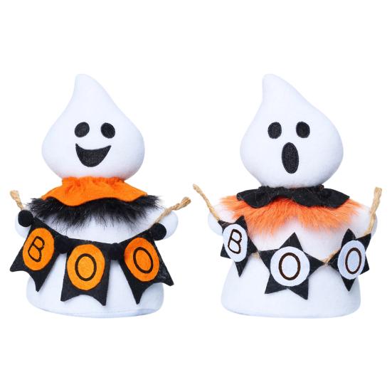 Plush Ghost Ornaments for Home Halloween Faceless Ornament, Cute Cloth Fabric Ghosts Table Holiday Gifts Friends And Family Decoration,