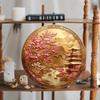 Vintage Chinese Blossom Metal Wall Art Door Decor