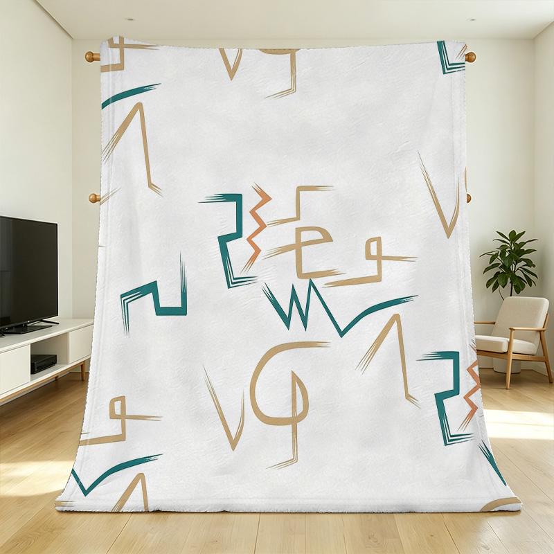 Flannel Trimmed Blanket, Minimalist Soft Skin-Friendly Throw, Warm Home Decor for Halloween & Christmas, Cozy Daily Use, Inviting Warm Atmosphere