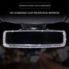 Sparkle Diamond Car Interior Rearview Mirror Bling Rhinestone Decor Accessories