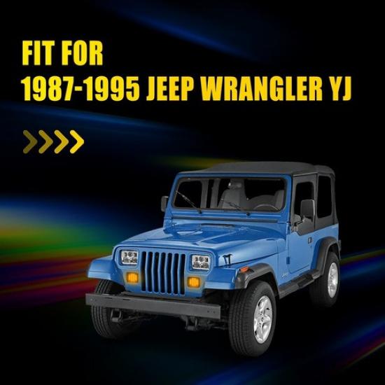 2PC Side Marker Parking Turn Signal Corner Lights For 1987-1995 Jeep Wrangler YJ