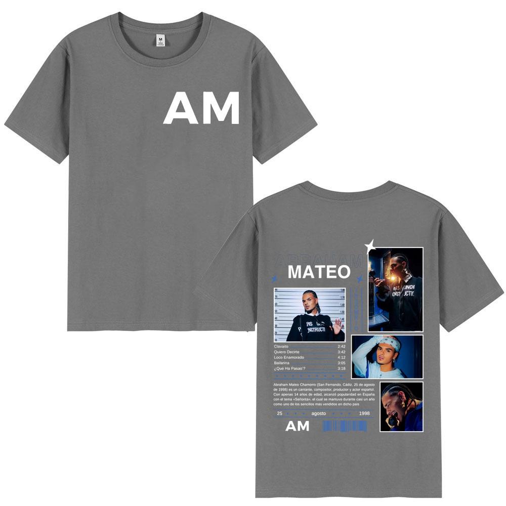 Singer Abraham Mateo Insomnio Album Merch Tshirt High Quality Fashion Oversized T Shirt Men Women Casual Short Sleeve Tshirts