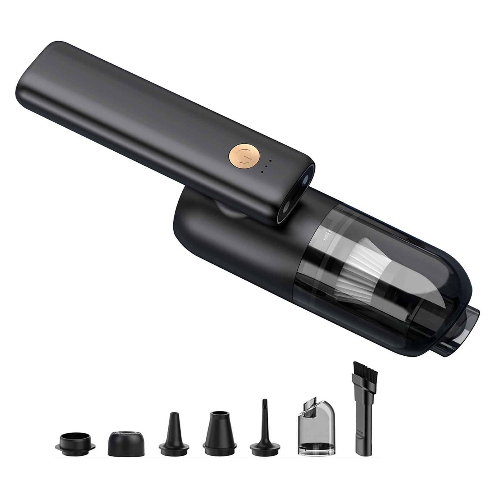 

Портативный перезаряжаемый автомобильный пылесос с 2 светодиодными лампами, ручной высокоскоростной мотор, сухой и влажной уборки, электрический инструмент для уборки пыли