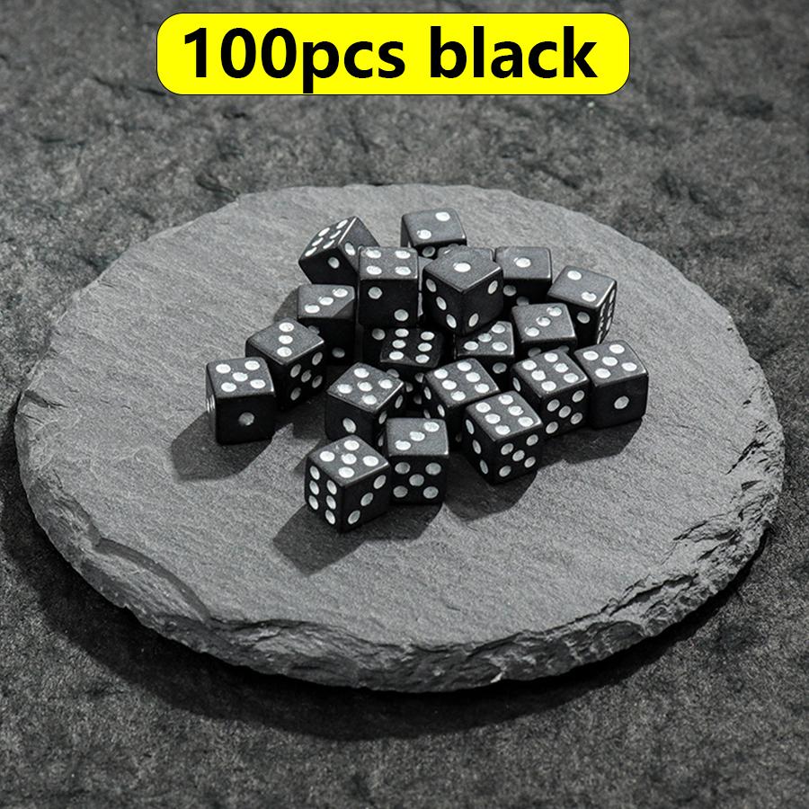 100pcs 8mm Mini Dice Square Angle Points Assorted Colors Durable Party Game Accessories for Tabletop Point Games Casino JXB