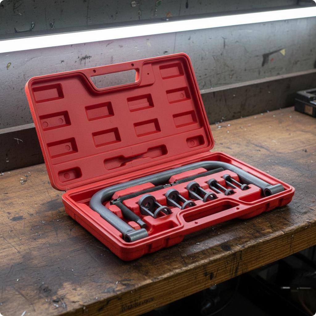 Overhead Valve Spring Remover MultipleSize Adapters Kit Steel Construction for DIY