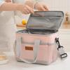 Borsa Termica Pranzo Doppio Scomparto Grande Capacità Portatile A Mano A Spalla Borsa Frigo per Lavoro Scuola Picnic