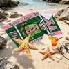 Custom Name Personalized Alpha Kappa Alpha Print Beach Towel, for Trip Camping Beach Party Home Decor, Birthday Gift for Family & Friends