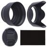58mm Camera Lens Hood Set (2) - Rubber (Collapsible) + Tulip - Sunshade/Shield - Reduces Lens Flare & Glare - Blocks Excess Sunlight To