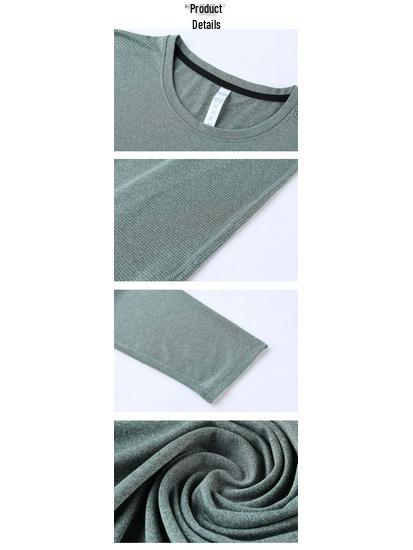 Men's Autumn Mesh Breathable Quick-Dry Long Sleeve Fitness and Running T-Shirt