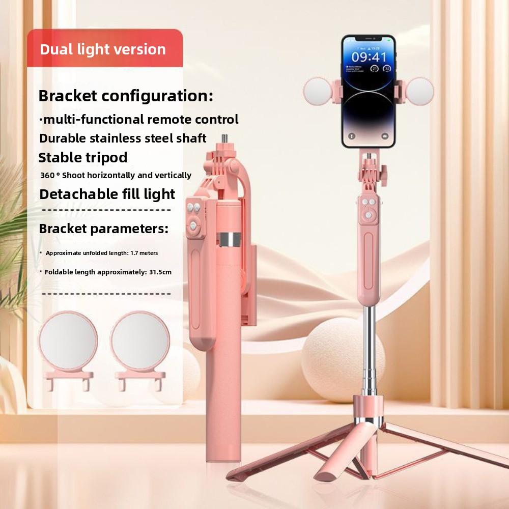 Tripod Telescopic Selfie Stick 1.7m Selfie Stick Stand Bluetooth Selfie Stick  Travel