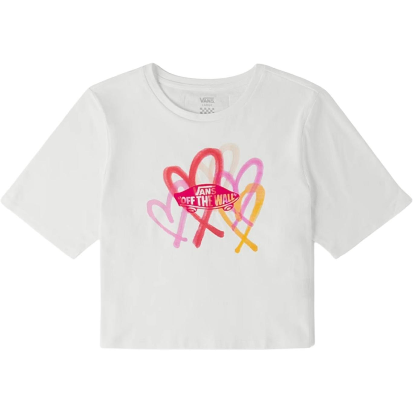 Vans X The Museum Visitor Colorful Youth Street Comfortable Crew Neck Short Sleeve T-Shirt Women T-Shirt White VN000KAFWHT1 XXL