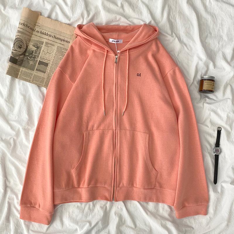 

Minnie Velvet свободный универсальный кардиган с капюшоном толстовка женская студенческая осенне-зимняя тонкая куртка One size