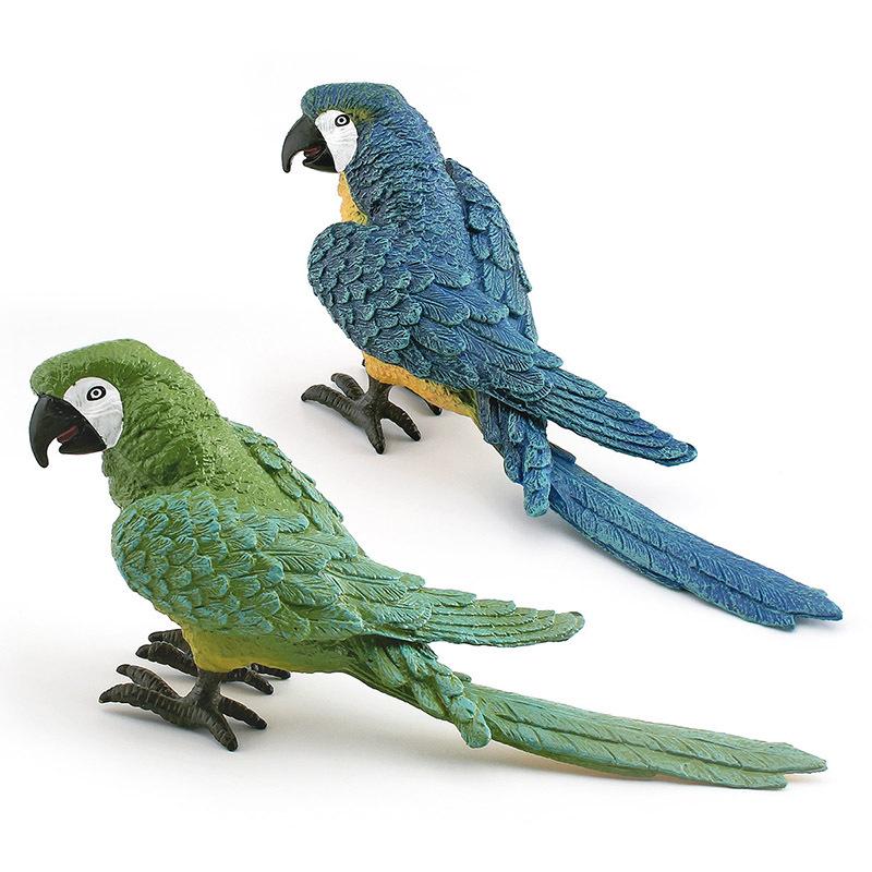 Simulation Forest Bird Bird Animal Model Parrot Static Solid Pet Bird Ornament Decorative Toy