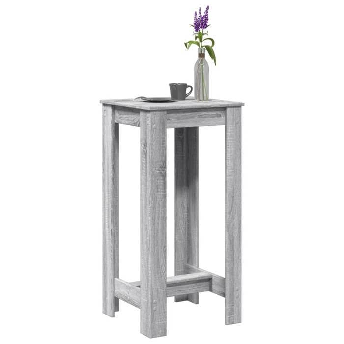 VidaXL Table de bar sonoma gris 51x50x103,5 cm bois d'ingénierie, table de pub, table haute, table de tabouret de bar, table 854405