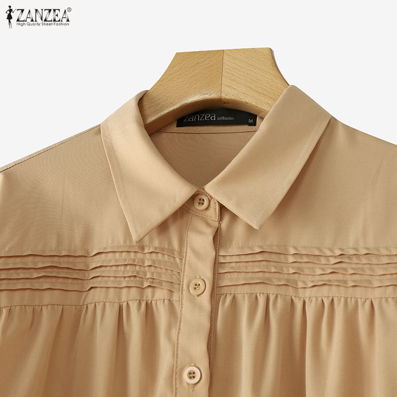 ZANZEA Dámská ležérní halenka s dlouhým rukávem s dlouhým rukávem