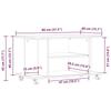 VidaXL TV Stand with Wheels Old Wood 80x40x45 Cm Engineered Wood, TV Cabinet, Television Stand, Furniture 855790