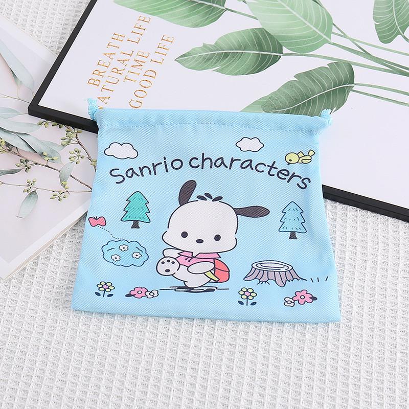 Pom Purin Pom Kordelzug Kosmetiktasche aus Canvas mit Waldtierdrucken