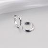925 Sterling Copper Simple Copper Plain Ring Suitable For Women's Light Luxury High-end Versatile Ear Rings As Zircon