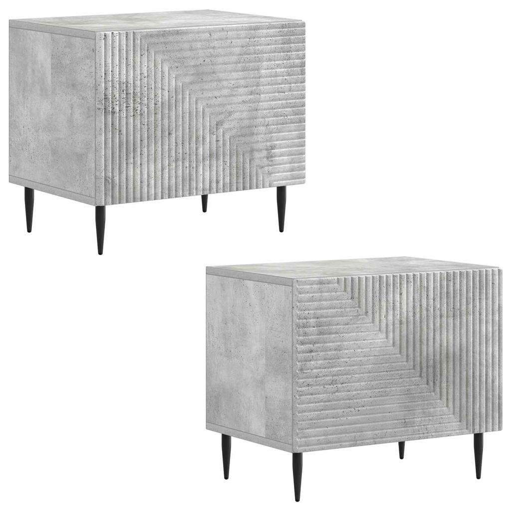 TV Stand Concrete Grey Engineered Wood