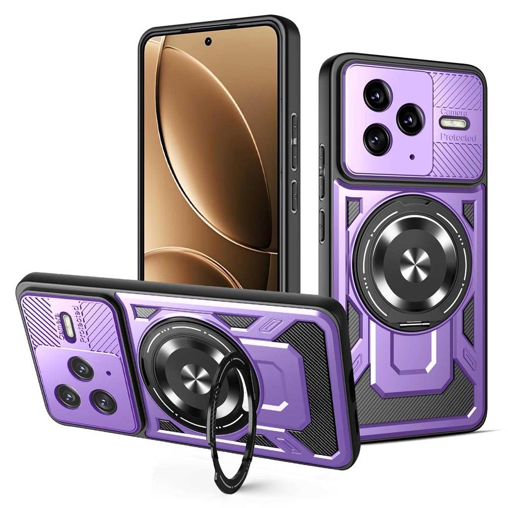 For Mi Poco F7 Pro Ultra 360 Degree Rotating Magnetic Bracket Armored Phone Case for Mi Poco X7 Pro  Durable Protective Cover