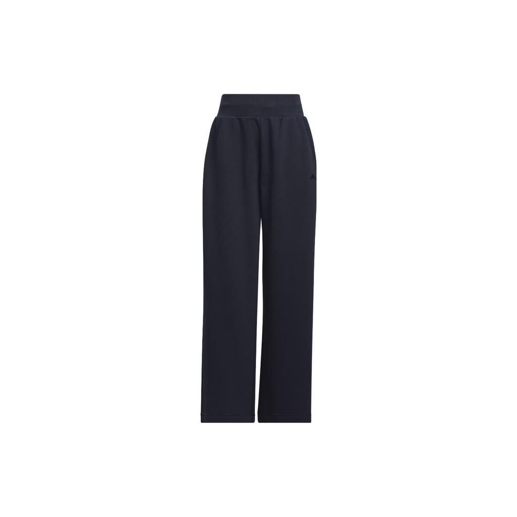 adidas Knitted Sweatpants Women's Legend Ink Moderate Wide Leg Pants IZ4563