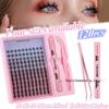 120 Clusters C Curl Natural False Eyelashes, 10-16mm DIY Dense Individual Segments.
