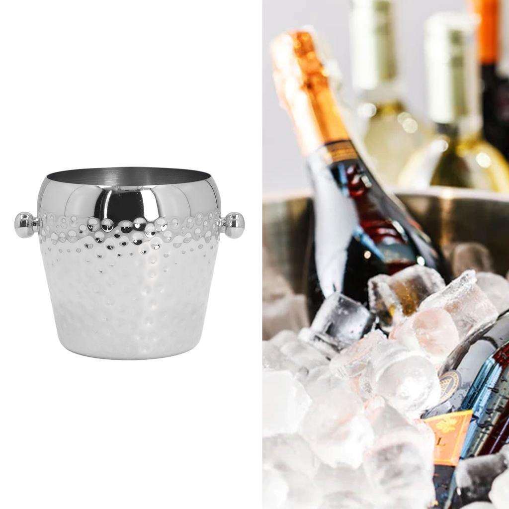 Bucket 1000ml Elegant Stainless Steel Portable Widely Used Ice Bucket for Bar Party