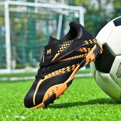 New Children's Football Shoes, Young Students Non-slip Breathable Game Mesh Surface Velcro Sneakers