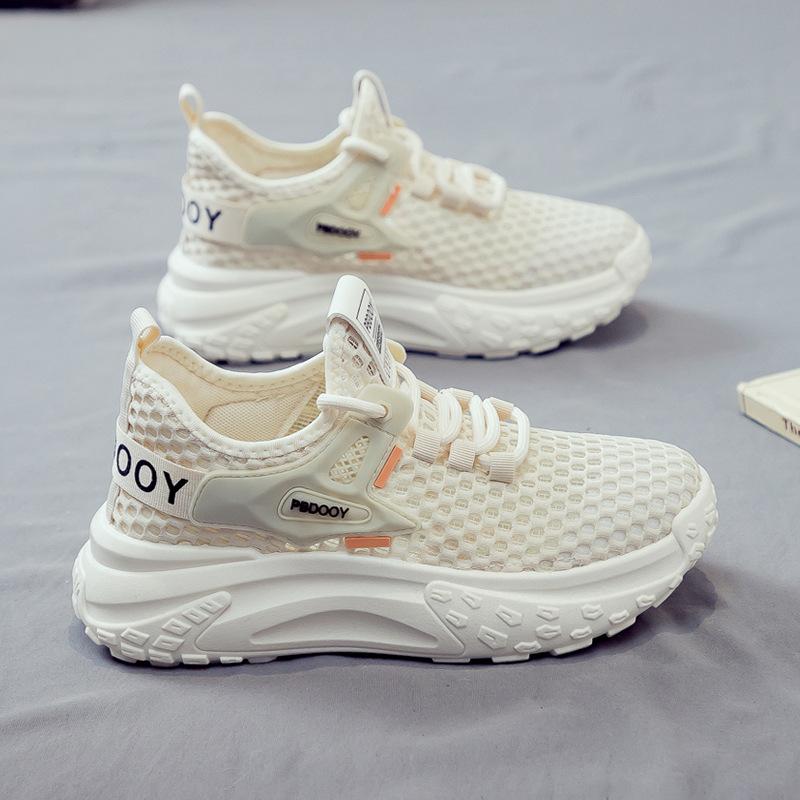 Summer new mesh breathable sports dad shoes board shoes ins mesh shoes 35 бежевый