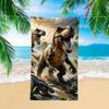 1 Stück Strandtuch mit Dinosaurier-Print, Sandabweisend, Saugfähig, Leicht, Ideal für Strand, Pool, Schwimmen, Fitnessstudio, Camping, Yoga