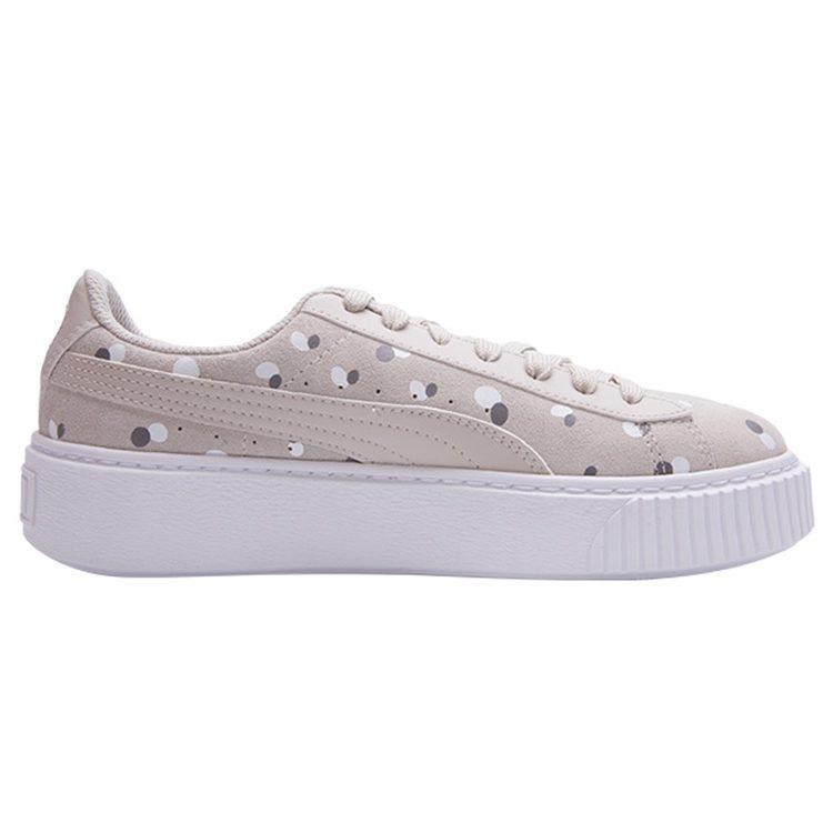 PUMA Sneakers Suede Platform Dots Jr 'Silver' Women's 368991-02