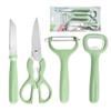 Four-Piece Kitchen Tool Set: Scissors, Can Opener, Grater, and Fruit Knife with Multi-functional Peeler and Melon Grater