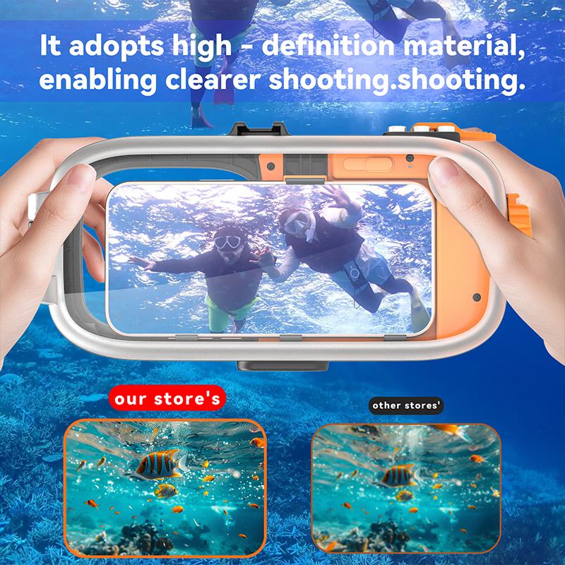 Luxury IP68 Waterproof Phone Case for iPhone 16 15 Pro Max 14 13 12 11 7 8 Xs SE 360 Full Diving Cover Bluetooth Control Shutter