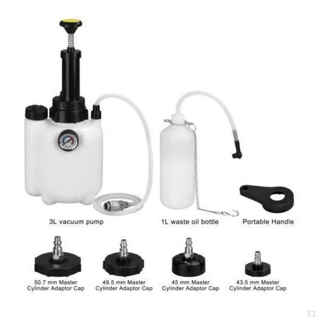 Automatic Brake Fluid Changer 3L Capacity Pneumatic Bleeder Repair Tool for Mechanics,