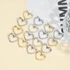 5 Stück/Los 15*17,5mm Edelstahl Hohl Herzform Anhänger für Ohrringe Halskette DIY Schmuckherstellung Großhandel