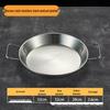 Gold Thickened Stainless Steel Seafood Plate with Handles - Korean Style for Crawfish, Fries, Fried Chicken, and Rice.