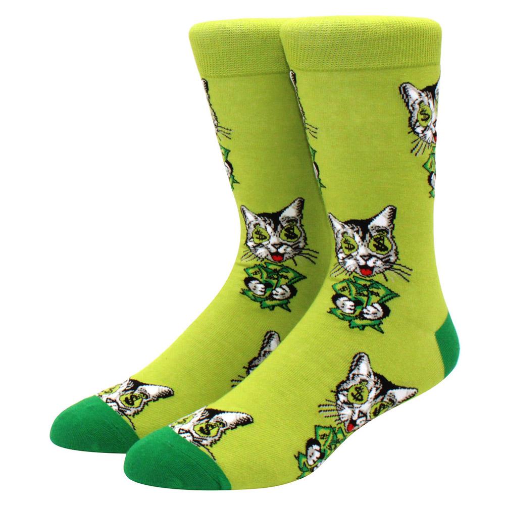 Nové Veselé Pánské Ponožky Ženy Novinka Kreslené Ponožky Česaná Bavlna Zábavné Pánské Velká Velikost Posádkové Harajuku Hip Hop Silné Dlouhé Ponožky