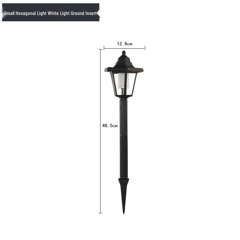 Retro Hexagonal Solar Courtyard Wall & Lawn Light