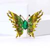 Creative Alloy Enamel Rhinestone Flame Butterfly Brooch High-End Exquisite Women'S Clothing Corsage Jewelry Pin