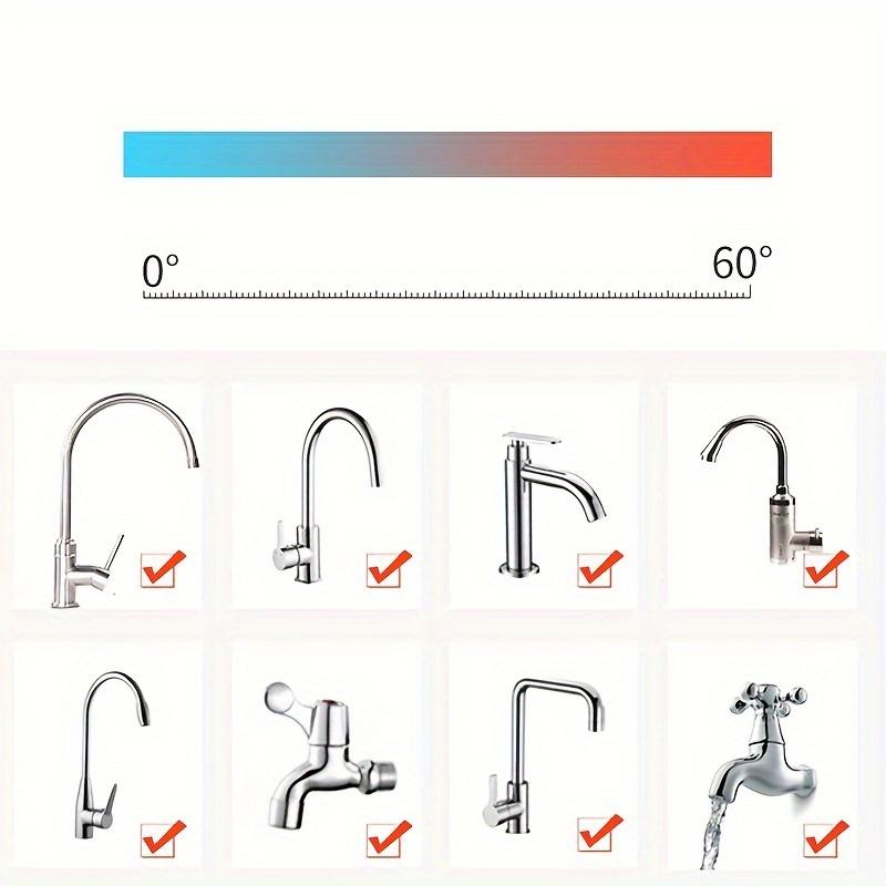 1PC Universal Faucet Water Connector - Splash Proof Kitchen Showerhead with Rotary Filter