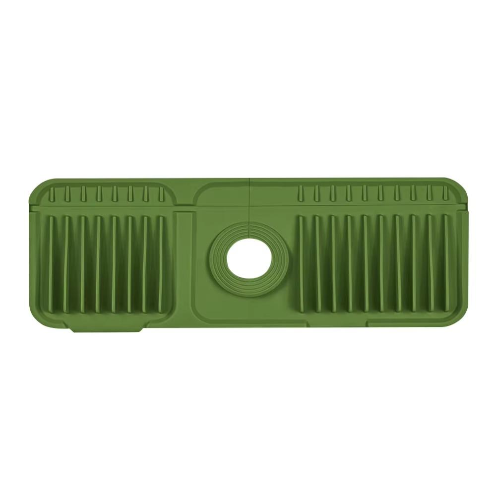 Non Slip Silicone Sink Drying Mat Slope Water Drip Catcher Reusable Countertop Protector  Counter